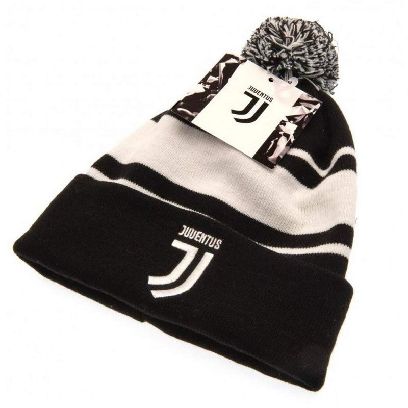 Juventus FC Official Adults Unisex Ski Hat (One Size) (White/Black) - Image 2